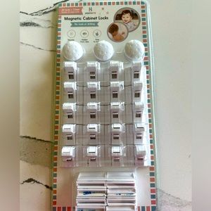 Magnetic Cabinet Locks 20 baby infant locks plus 3 keys NO drilling or tools!